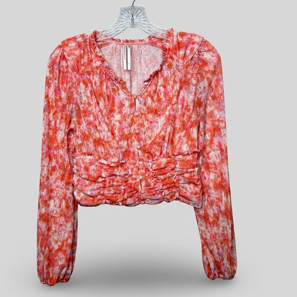 Anthropologie Floral Cropped Top - Picture 1 of 6